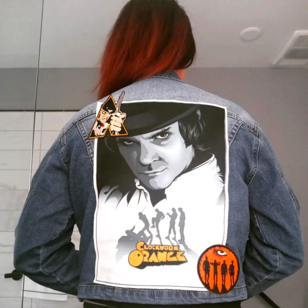 Reworked Clockwork Orange Jean Jacket